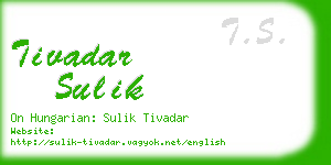 tivadar sulik business card